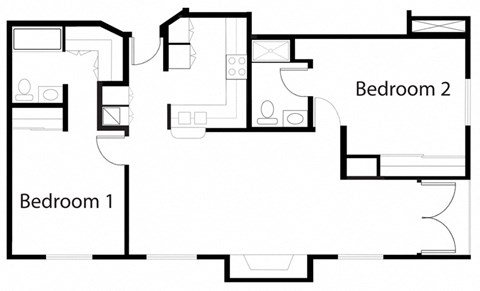 Two Bedroom Apartment Floor Plan